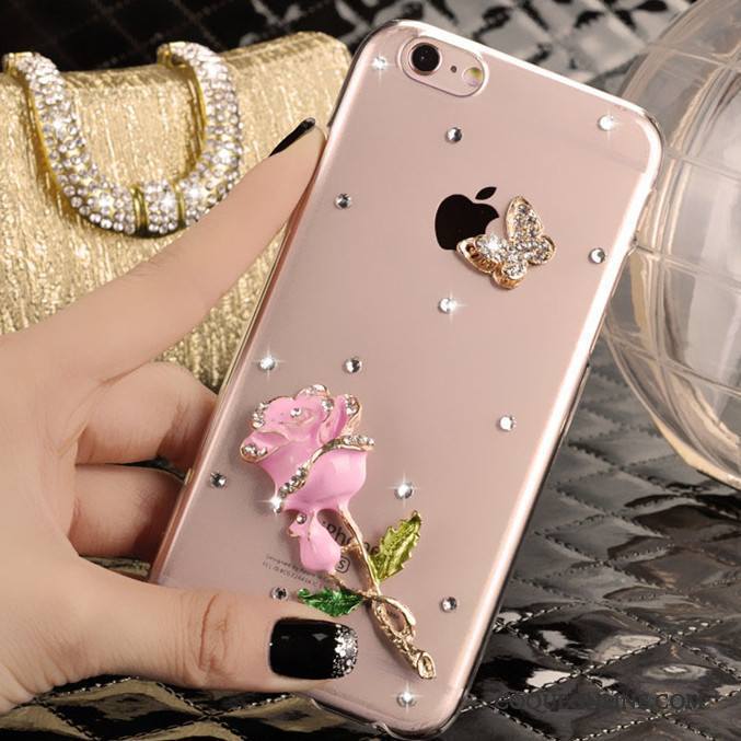 iPhone 5/5s Coque De Téléphone Strass Étui Rose Protection