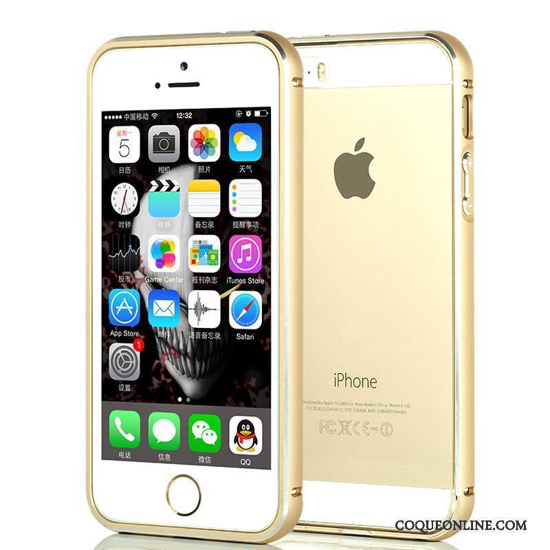 iPhone 5/5s Coque De Téléphone Très Mince Transparent Tout Compris Métal Couvercle Arrière Simple