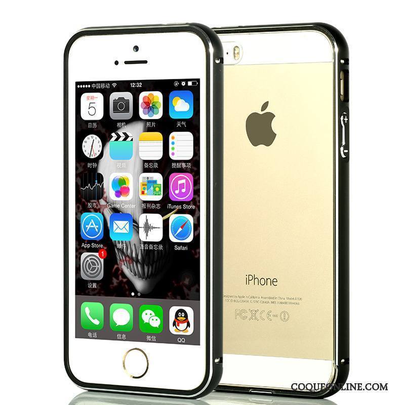 iPhone 5/5s Coque De Téléphone Très Mince Transparent Tout Compris Métal Couvercle Arrière Simple