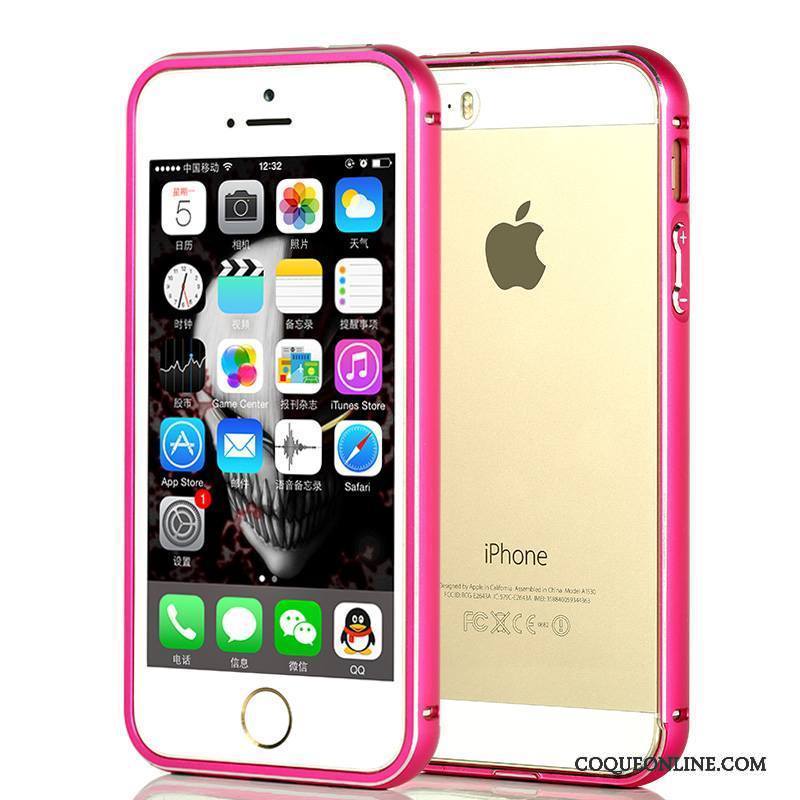 iPhone 5/5s Coque De Téléphone Très Mince Transparent Tout Compris Métal Couvercle Arrière Simple