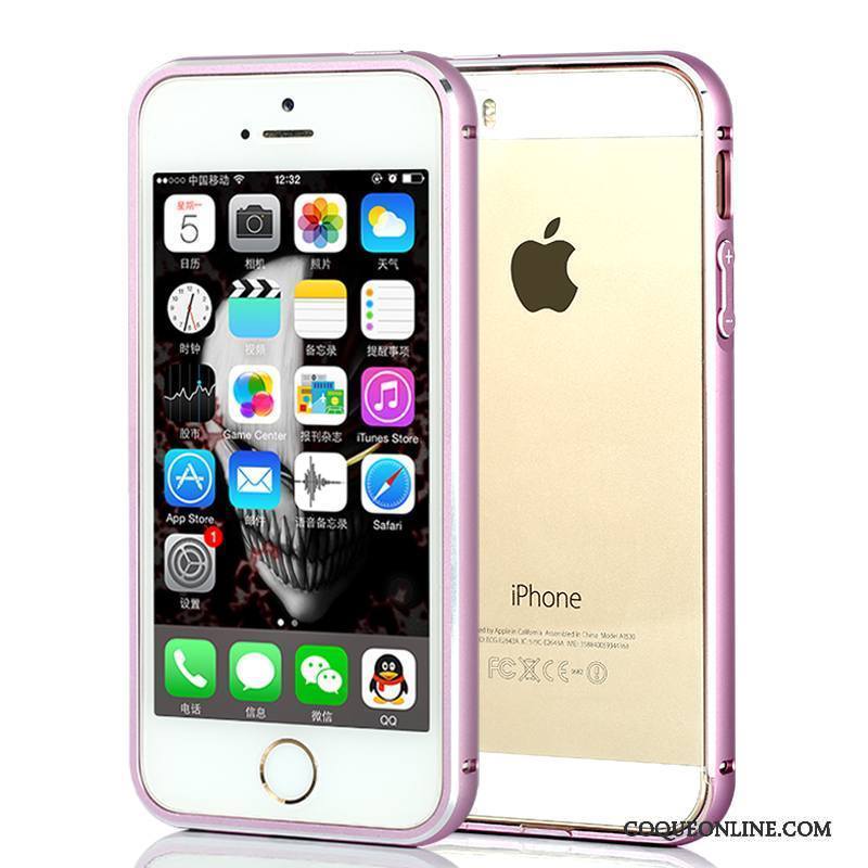 iPhone 5/5s Coque De Téléphone Très Mince Transparent Tout Compris Métal Couvercle Arrière Simple