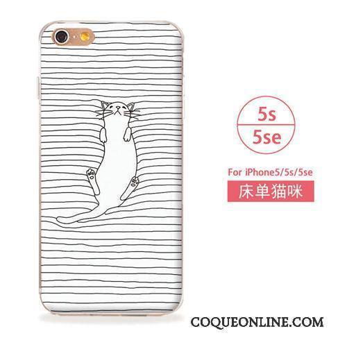 iPhone 5/5s Coque De Téléphone Téléphone Portable Art Bleu Étui Fluide Doux Chat