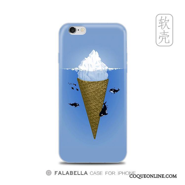 iPhone 5/5s Coque De Téléphone Étui Border Bleu Fluide Doux Protection Créatif