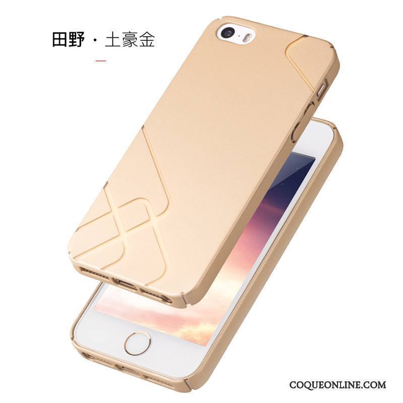 iPhone 5/5s Coque Délavé En Daim Étui Téléphone Portable Tendance Difficile Bleu Incassable