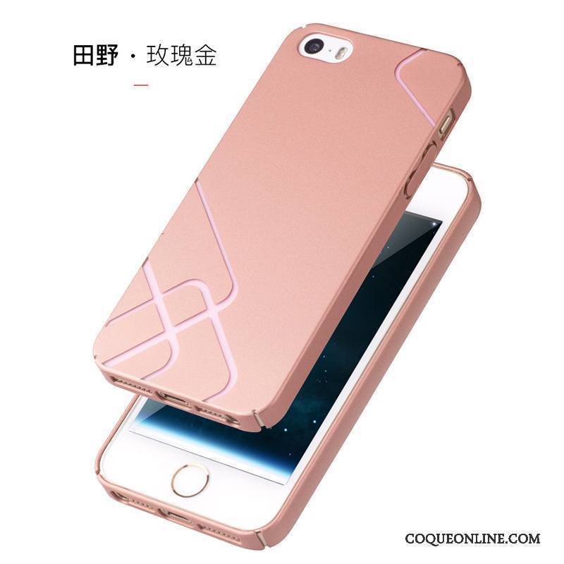 iPhone 5/5s Coque Délavé En Daim Étui Téléphone Portable Tendance Difficile Bleu Incassable