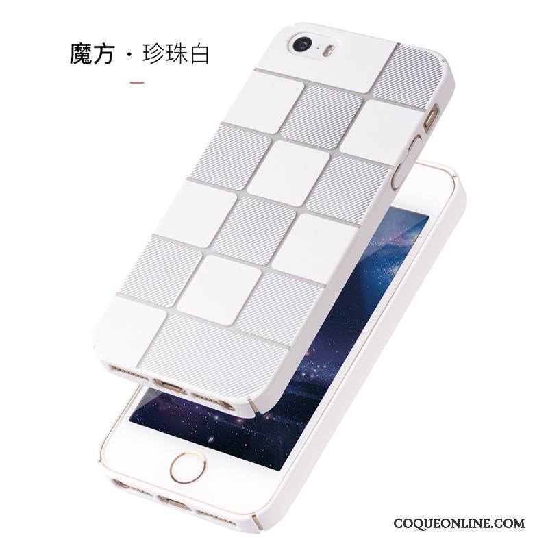 iPhone 5/5s Coque Délavé En Daim Étui Téléphone Portable Tendance Difficile Bleu Incassable