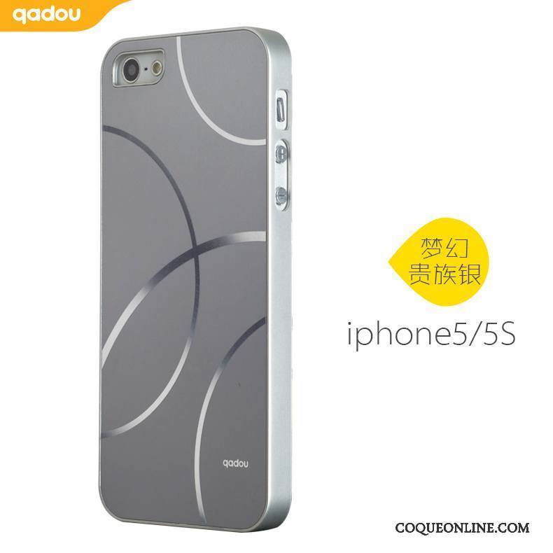 iPhone 5/5s Coque Incassable Métal Créatif Argent Protection Étui