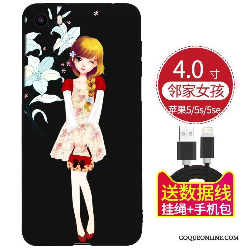 iPhone 5/5s Coque Ornements Suspendus Silicone Étui Protection Tendance Fluide Doux Créatif