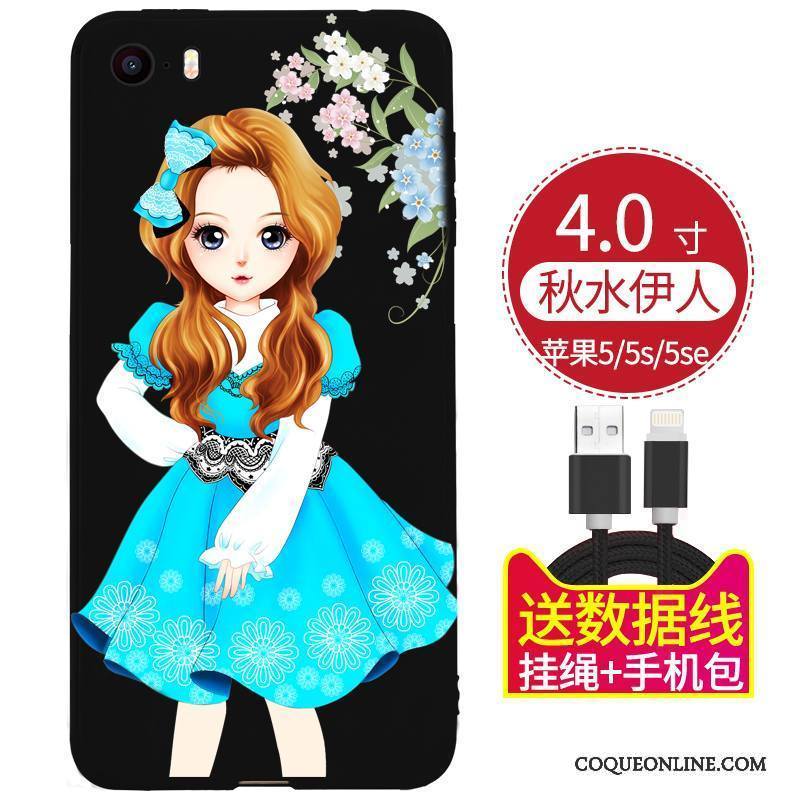 iPhone 5/5s Coque Ornements Suspendus Silicone Étui Protection Tendance Fluide Doux Créatif