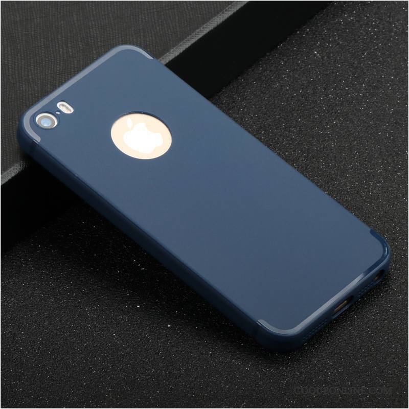 iPhone 5/5s Coque Silicone Protection Créatif Tout Compris Délavé En Daim Fluide Doux Rouge