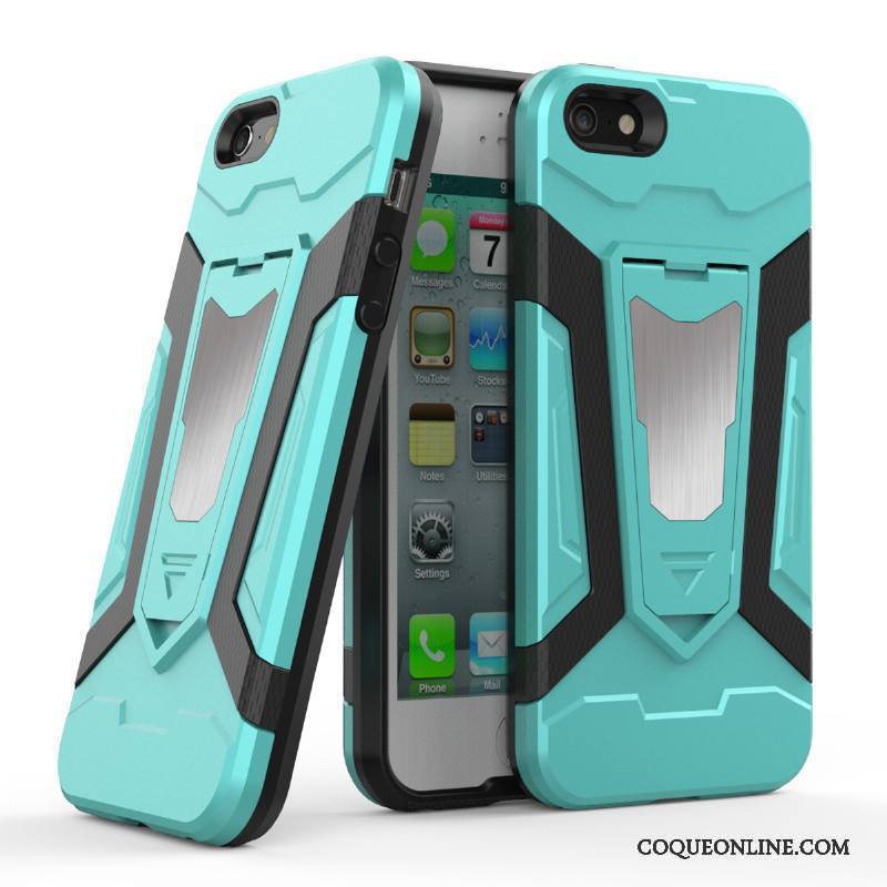 iPhone 5/5s Coque Silicone Tendance Bleu Étui Tout Compris Magnétisme Incassable