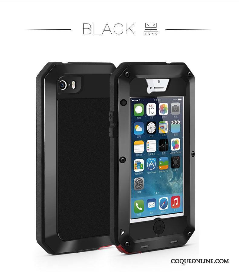 iPhone 5/5s Coque Tout Compris Armure Métal Border Tendance Incassable Protection