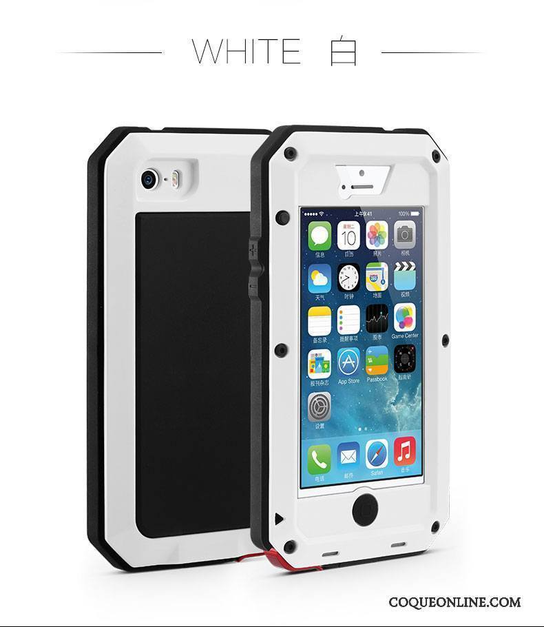 iPhone 5/5s Coque Tout Compris Armure Métal Border Tendance Incassable Protection