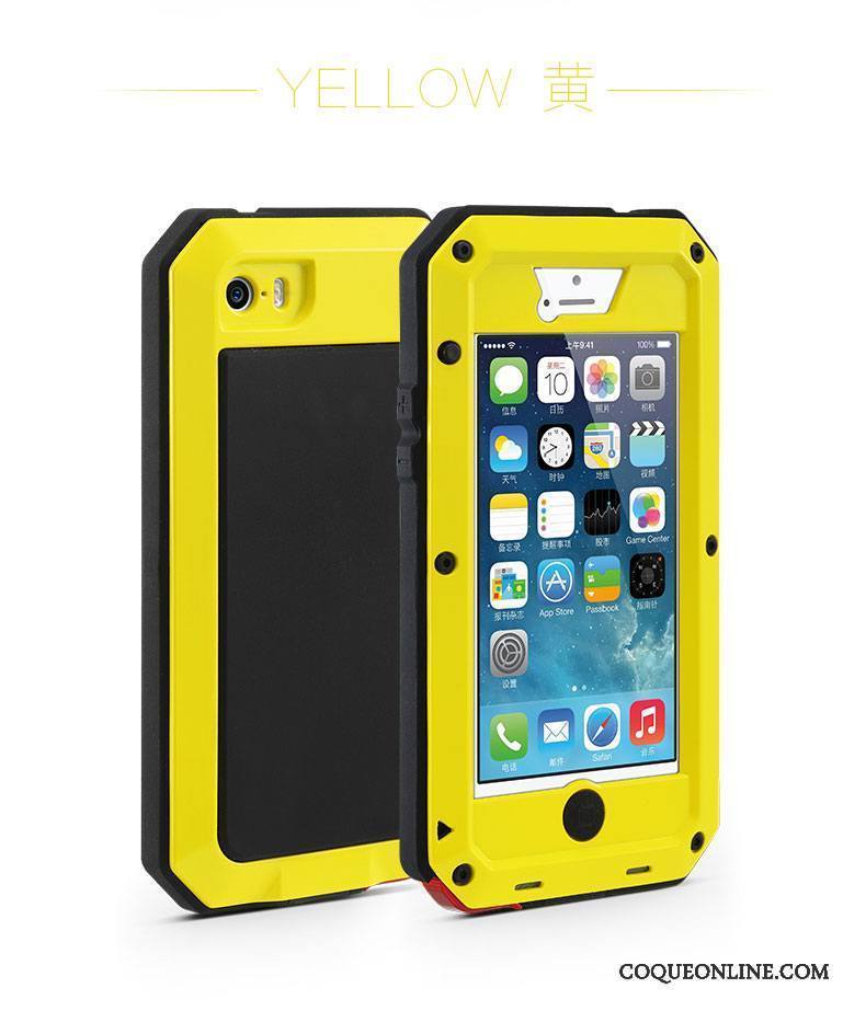 iPhone 5/5s Coque Tout Compris Armure Métal Border Tendance Incassable Protection