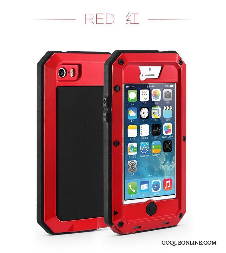 iPhone 5/5s Coque Tout Compris Armure Métal Border Tendance Incassable Protection