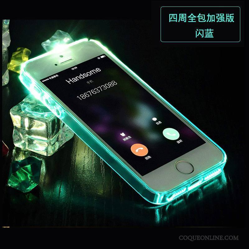 iPhone 5/5s Coque Violet Étui Transparent De Téléphone Téléphone Portable Protection