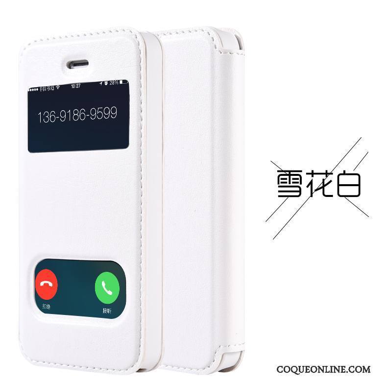 iPhone 5/5s Coque Étui Clamshell Étui En Cuir Incassable Protection Simple Or