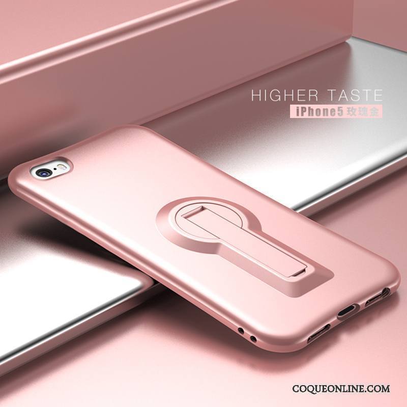 iPhone 5/5s Coque Étui Simple Support Ornements Suspendus Tout Compris Silicone Délavé En Daim