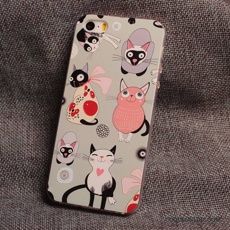 iPhone 5/5s Dessin Animé Coque Tout Compris Fluide Doux Étui Personnalité De Téléphone