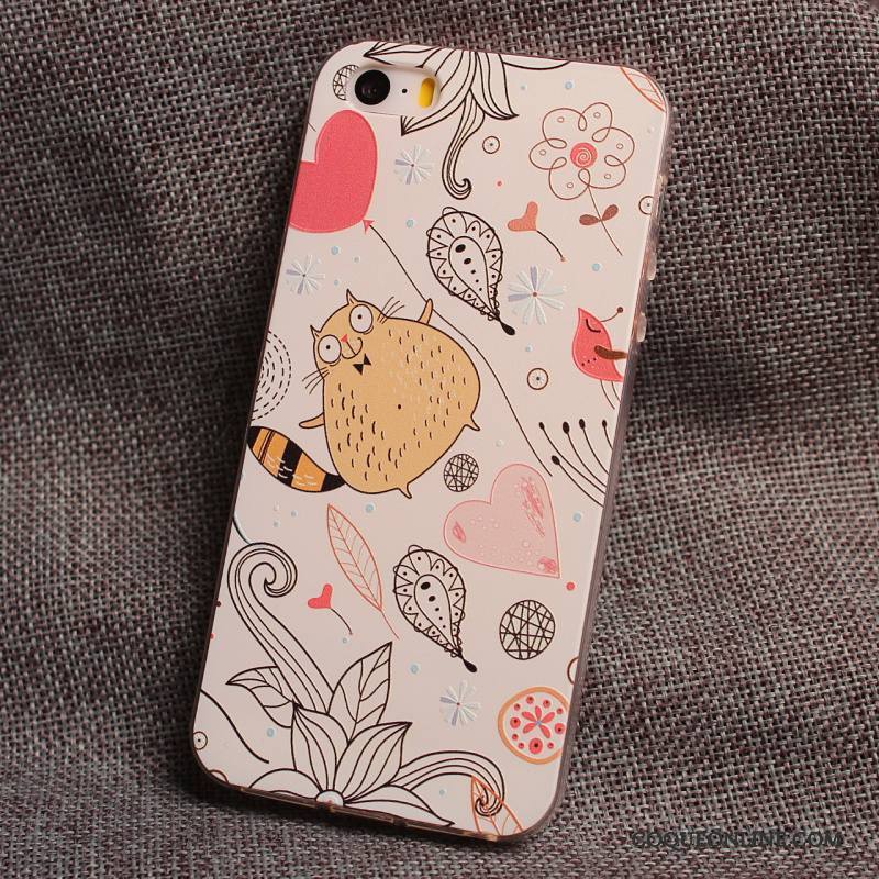 iPhone 5/5s Dessin Animé Coque Tout Compris Fluide Doux Étui Personnalité De Téléphone