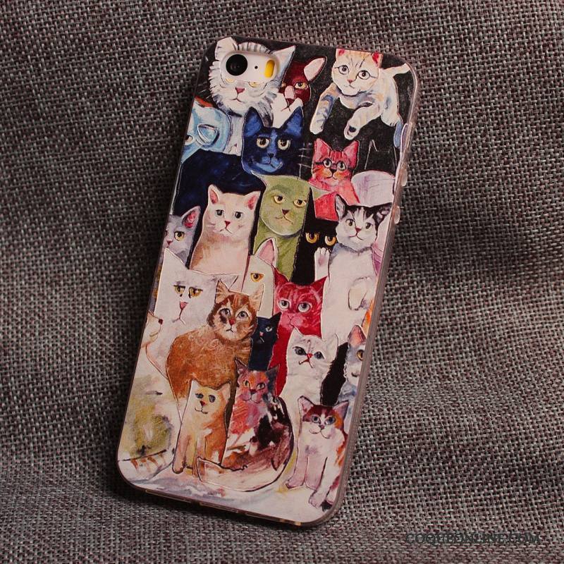 iPhone 5/5s Dessin Animé Coque Tout Compris Fluide Doux Étui Personnalité De Téléphone