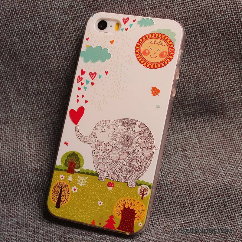 iPhone 5/5s Dessin Animé Coque Tout Compris Fluide Doux Étui Personnalité De Téléphone