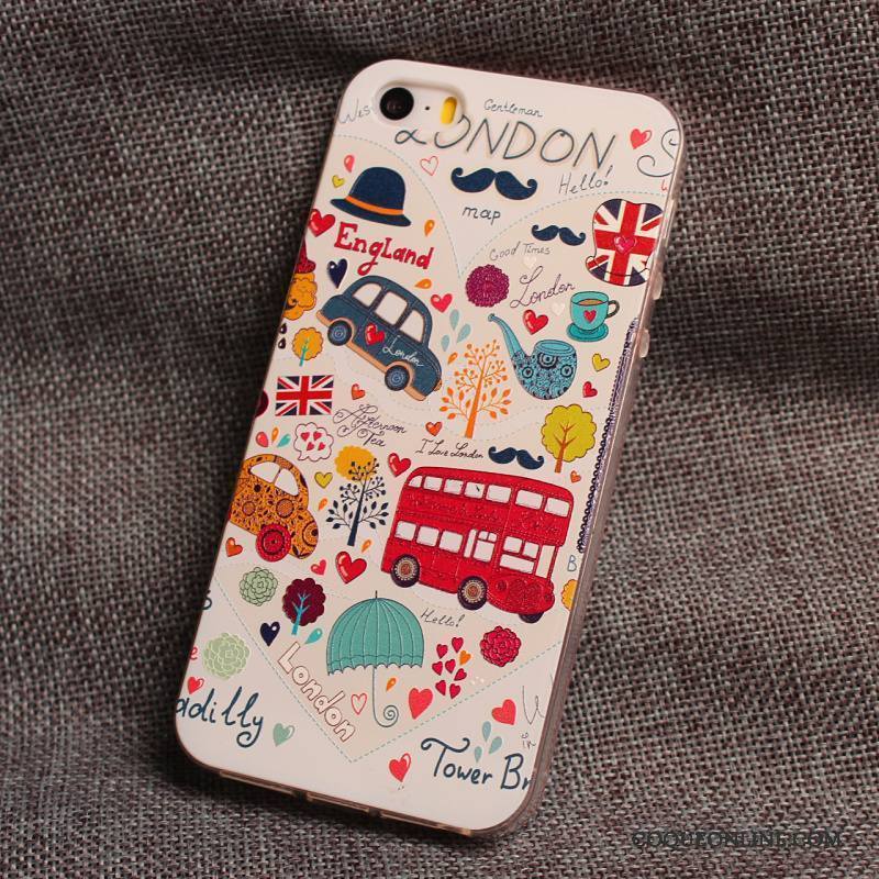 iPhone 5/5s Dessin Animé Coque Tout Compris Fluide Doux Étui Personnalité De Téléphone