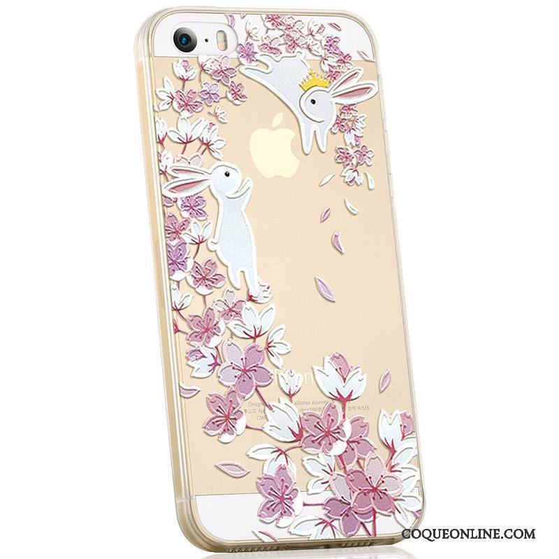 iPhone 5/5s Dessin Animé Silicone Fluide Doux Créatif Coque De Téléphone Tendance Étui