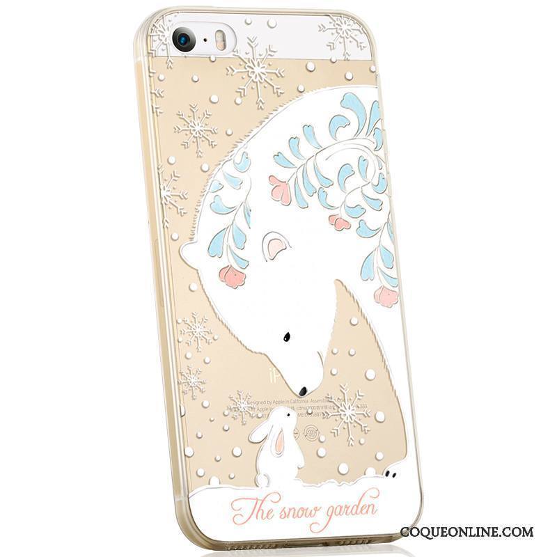 iPhone 5/5s Dessin Animé Silicone Fluide Doux Créatif Coque De Téléphone Tendance Étui