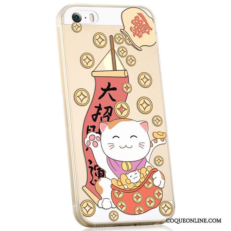 iPhone 5/5s Dessin Animé Silicone Fluide Doux Créatif Coque De Téléphone Tendance Étui