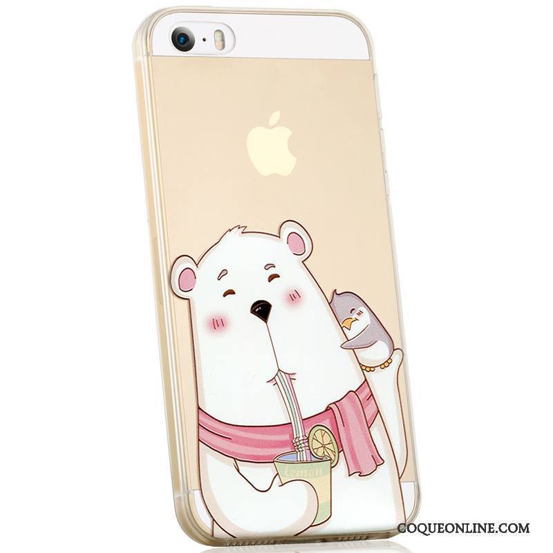 iPhone 5/5s Dessin Animé Silicone Fluide Doux Créatif Coque De Téléphone Tendance Étui