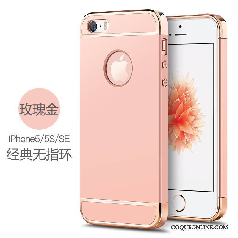 iPhone 5/5s Difficile Délavé En Daim Or Rose Coque De Téléphone Étui Incassable Protection