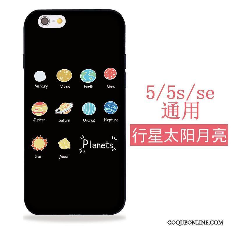 iPhone 5/5s Fluide Doux Coque De Téléphone Étoile Noir Silicone Étui