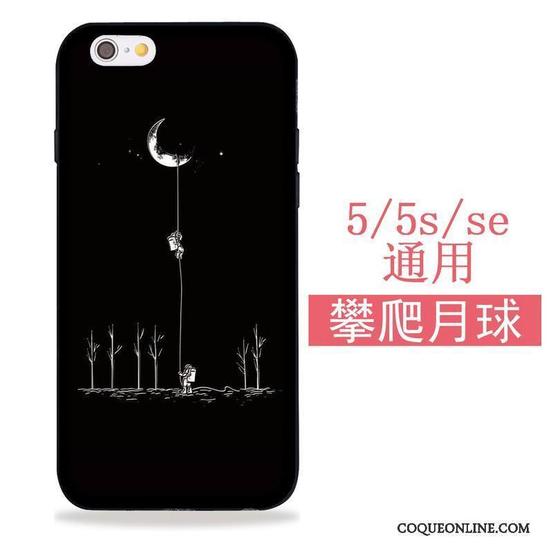 iPhone 5/5s Fluide Doux Coque De Téléphone Étoile Noir Silicone Étui