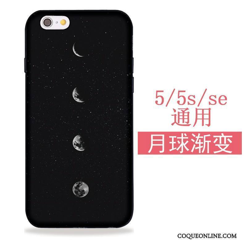 iPhone 5/5s Fluide Doux Coque De Téléphone Étoile Noir Silicone Étui