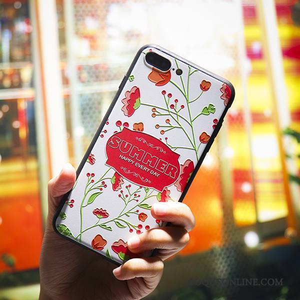 iPhone 5/5s Fluide Doux Délavé En Daim Rouge Arbres Tendance Coque De Téléphone Étui