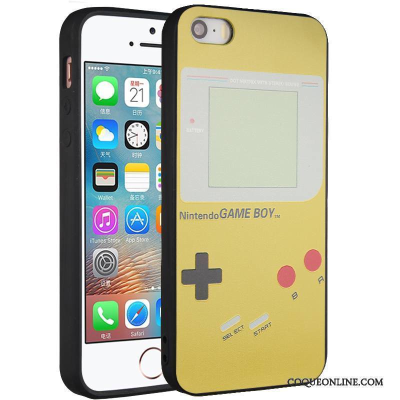 iPhone 5/5s Fluide Doux Jaune Dessin Animé Protection Créatif Coque De Téléphone Ornements Suspendus