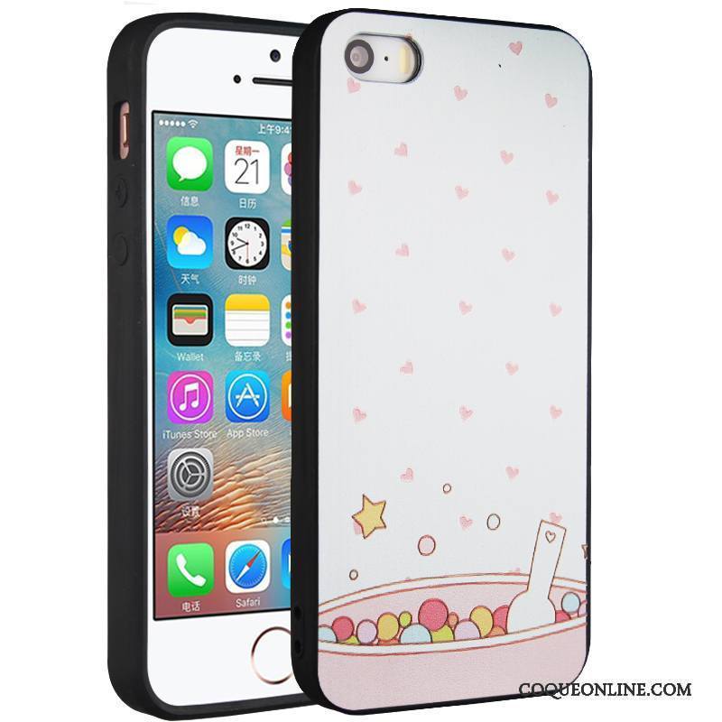 iPhone 5/5s Fluide Doux Jaune Dessin Animé Protection Créatif Coque De Téléphone Ornements Suspendus