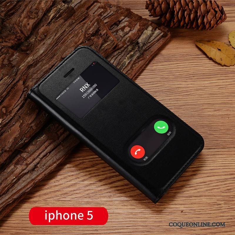 iPhone 5/5s Incassable Coque De Téléphone Étui En Cuir Bleu Personnalité Clamshell Protection