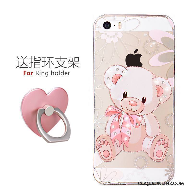 iPhone 5/5s Noir Charmant Tendance Dessin Animé Coque De Téléphone Super Mignon Silicone