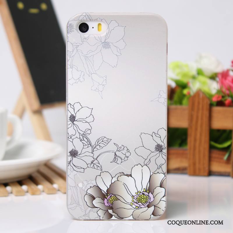 iPhone 5/5s Nouveau Cool Gaufrage Étui Rose Protection Coque De Téléphone