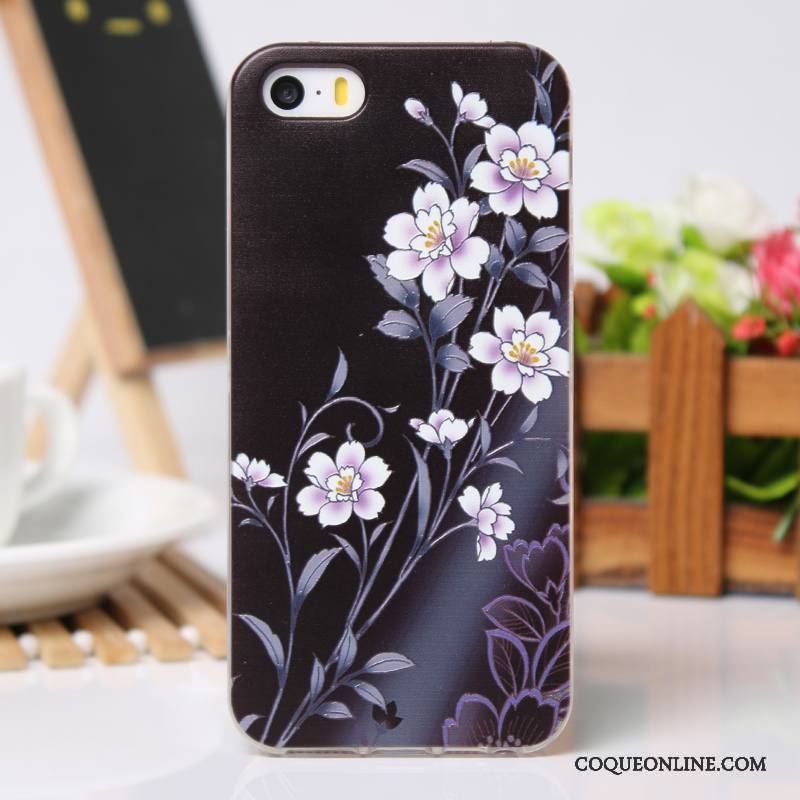 iPhone 5/5s Nouveau Cool Gaufrage Étui Rose Protection Coque De Téléphone