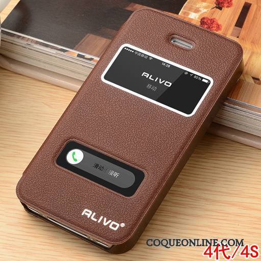 iPhone 5/5s Or Étui En Cuir Coque Clamshell Incassable De Téléphone Protection