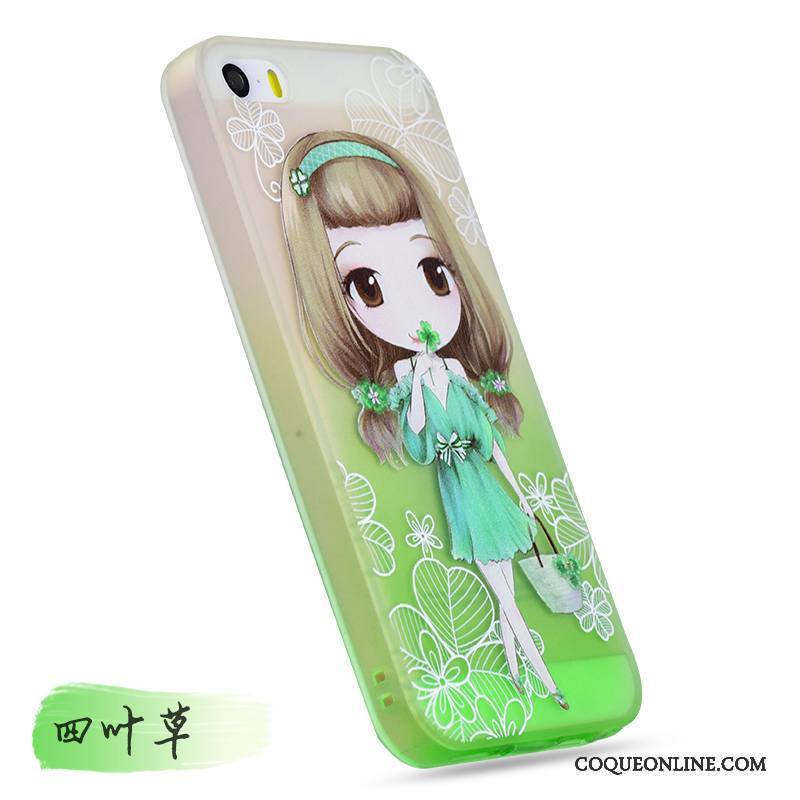 iPhone 5/5s Ornements Suspendus Dessin Animé Coque De Téléphone Fluide Doux Jaune Silicone