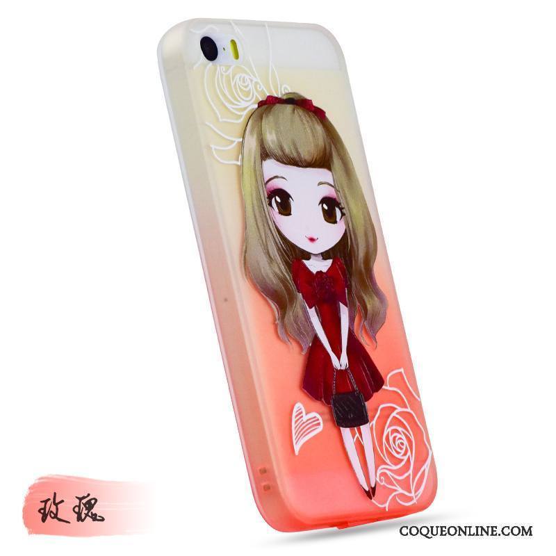 iPhone 5/5s Ornements Suspendus Dessin Animé Coque De Téléphone Fluide Doux Jaune Silicone