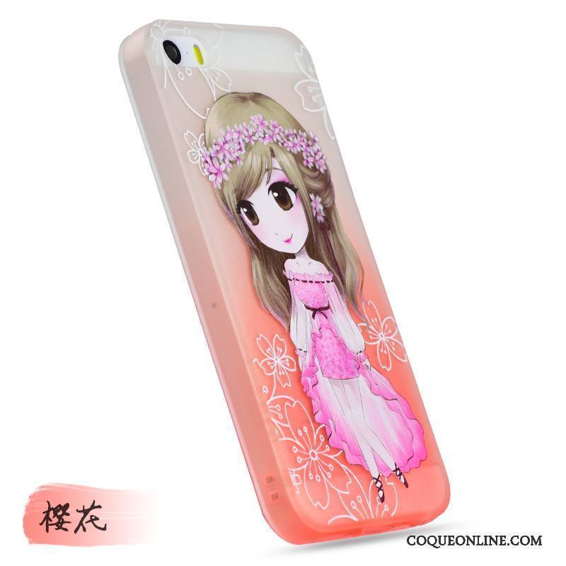 iPhone 5/5s Ornements Suspendus Dessin Animé Coque De Téléphone Fluide Doux Jaune Silicone