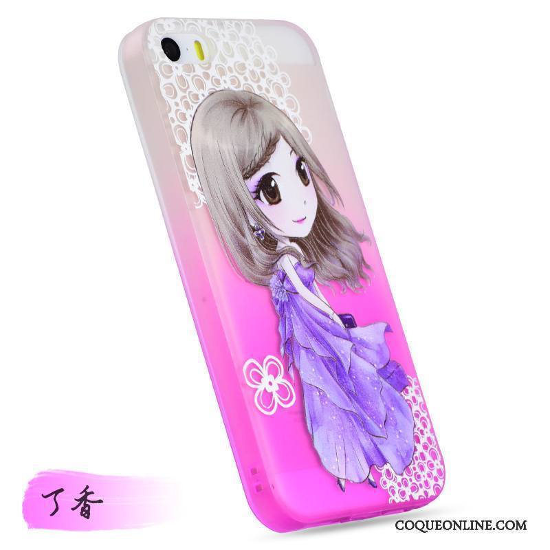 iPhone 5/5s Ornements Suspendus Dessin Animé Coque De Téléphone Fluide Doux Jaune Silicone