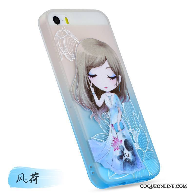 iPhone 5/5s Ornements Suspendus Dessin Animé Coque De Téléphone Fluide Doux Jaune Silicone