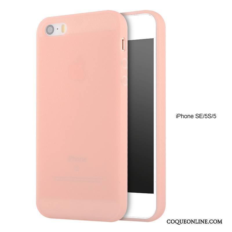 iPhone 5/5s Protection Incassable Transparent Fluide Doux Coque De Téléphone Rouge Étui