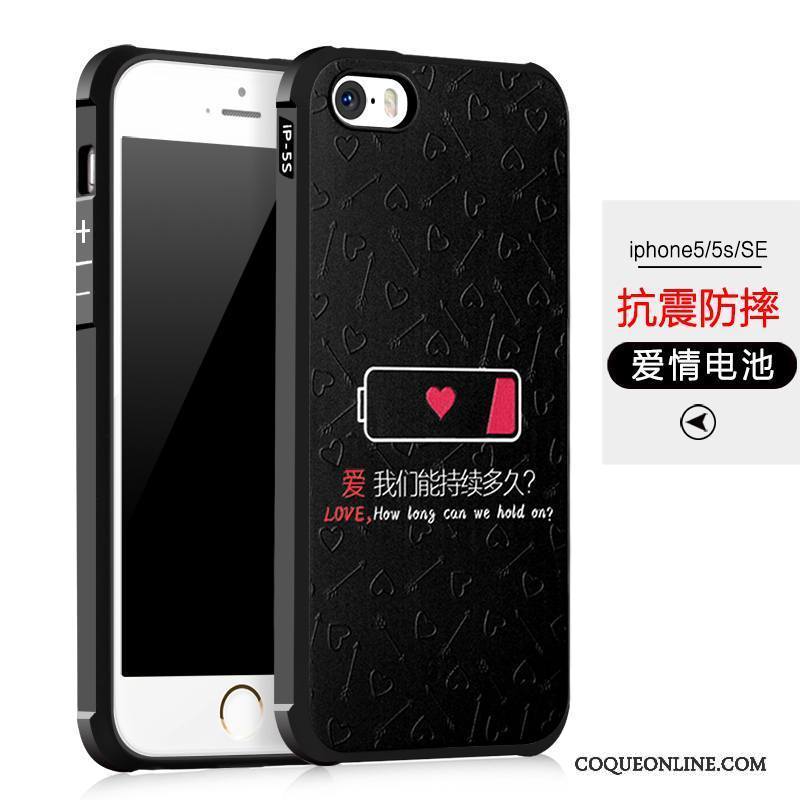 iPhone 5/5s Protection Noir Silicone Fluide Doux Incassable Coque Étui